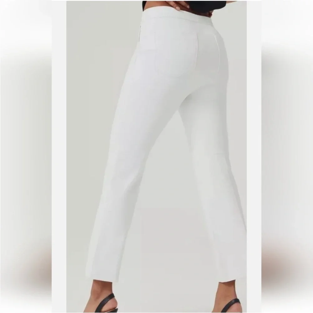 SPANX White Ankle Cropped Pants - Picture 1 of 5